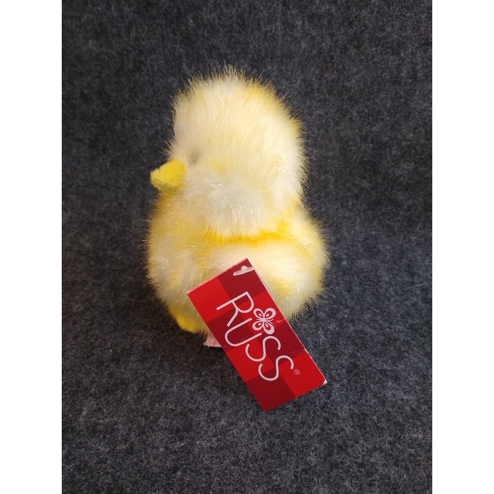 Russ Berrie Chick a Loo Plush Stuffed Baby Duckling Easter Toy Sparkly w Tag 5" - Picture 2 of 7